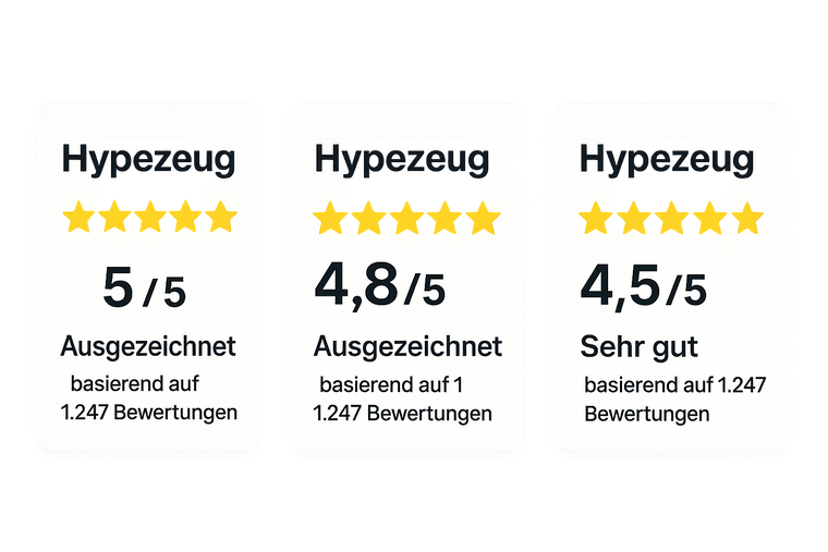 Hypezeug Sterne-Bewertungen